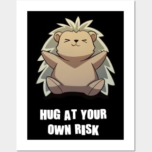 Hug At Your Own Risk Funny Sarcastic Anime Hedgehog Posters and Art